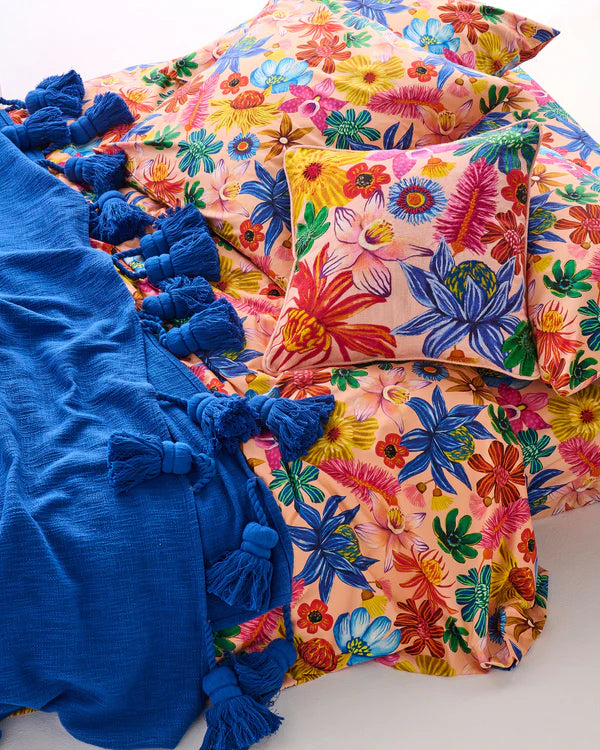 Ultra Marine Tassel Throw