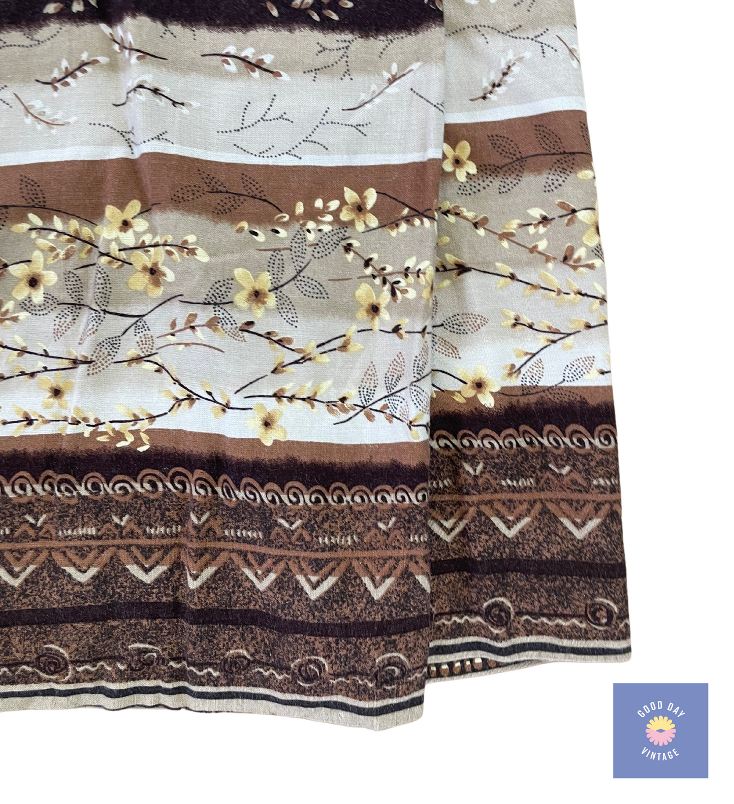 80's Worthington Printed Faux Wrap Skirt