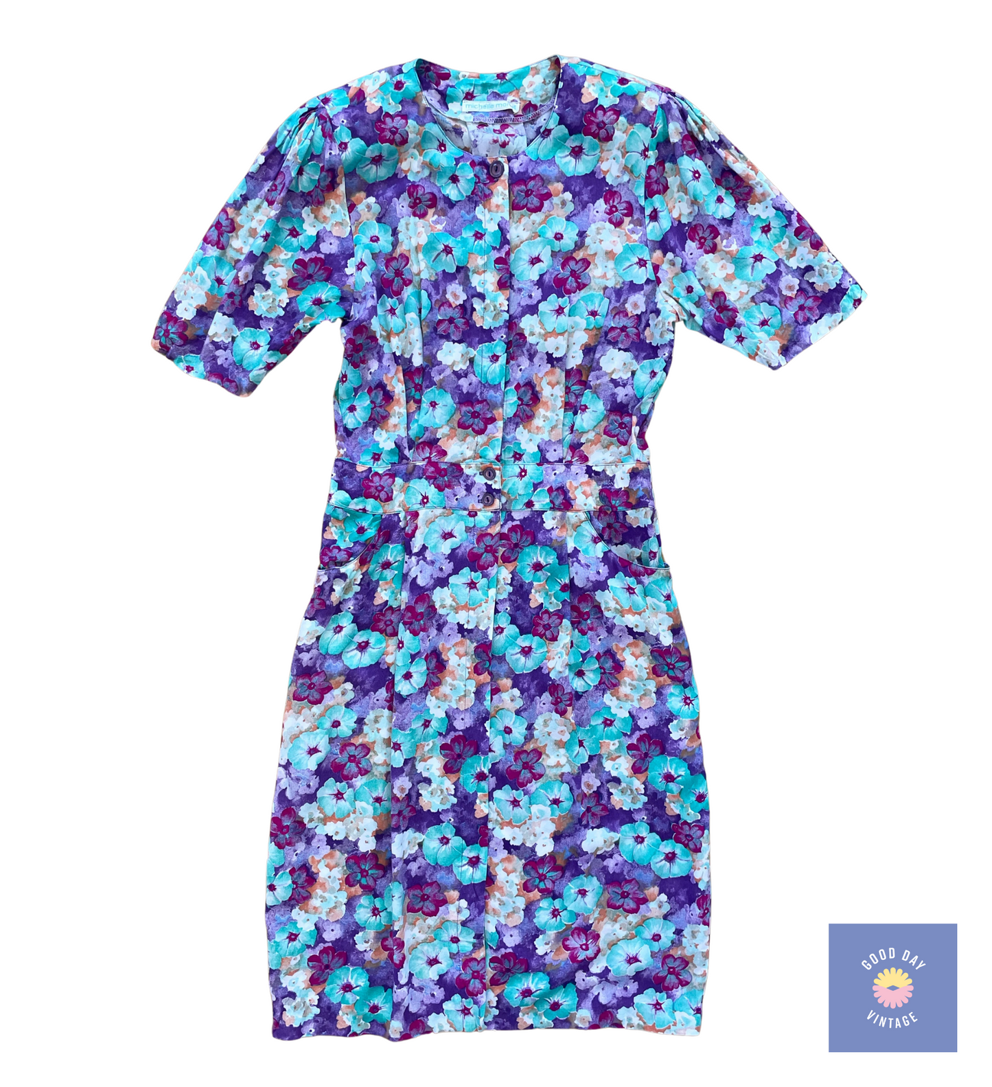 80's Michelle Monet Floral Dress