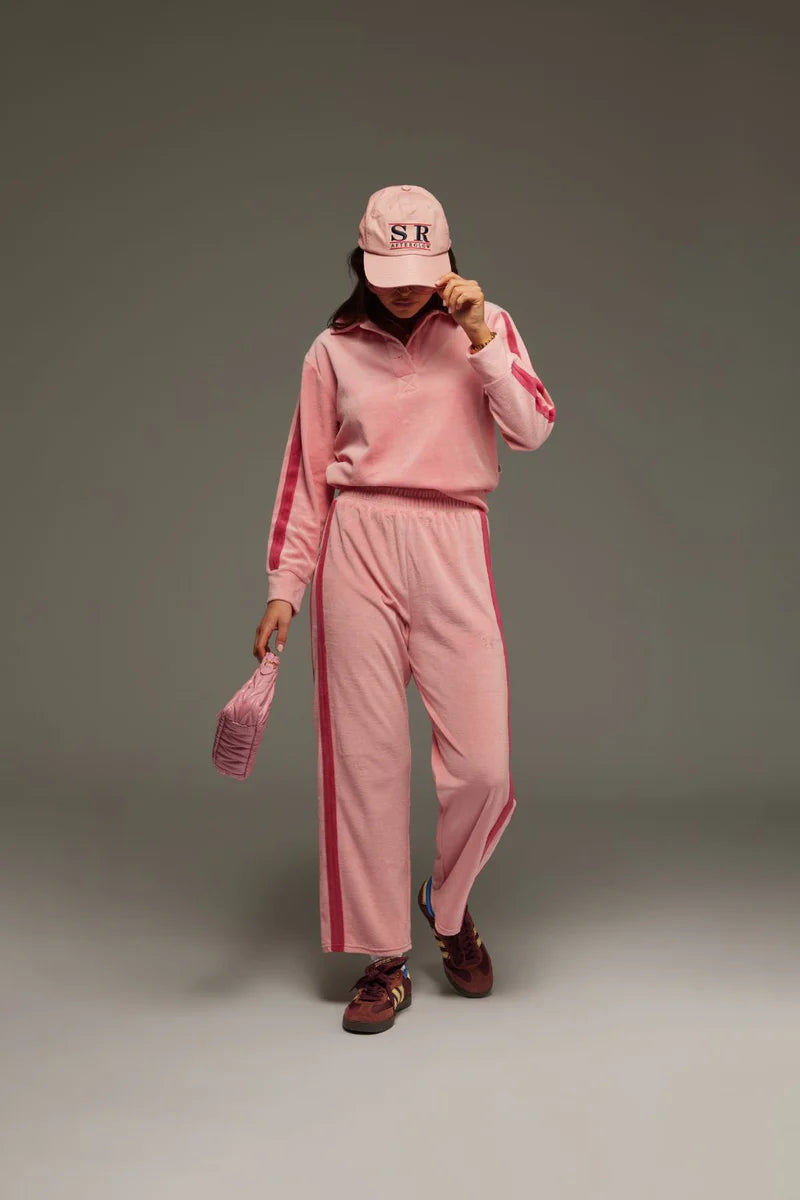 Mara Velour Pant in Blush