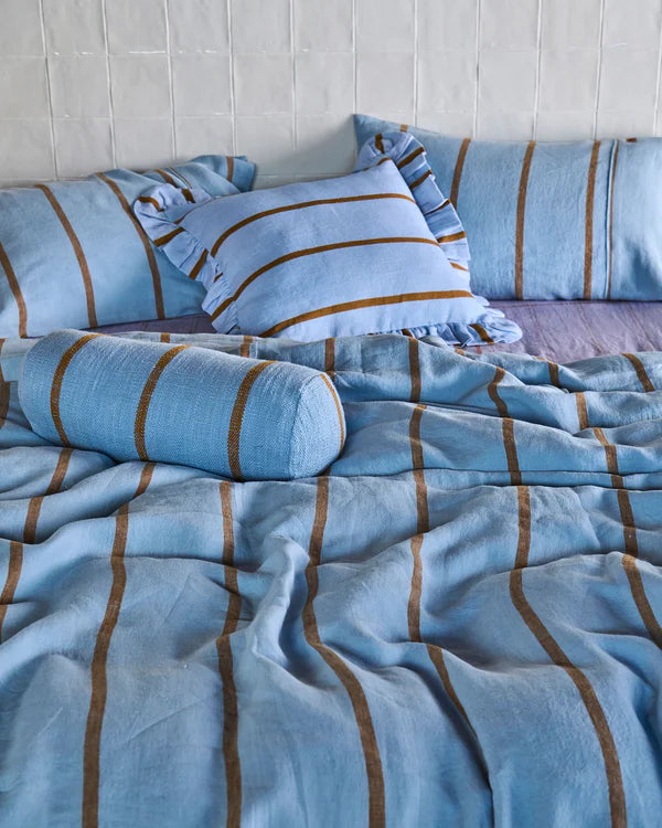 Como Stripe Linen Pillow Case Set