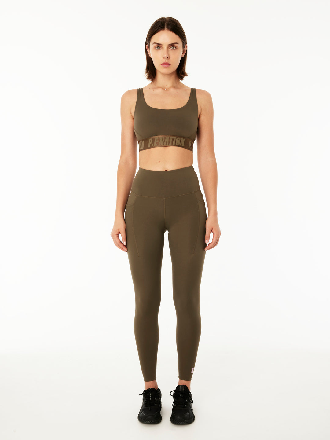 Brake Check Sports Bra in Khaki