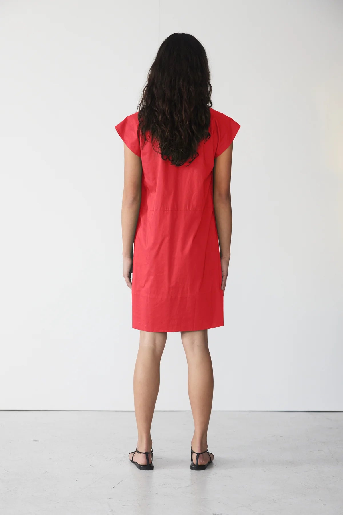 SIZE SMALL (8) Gwen Dress in Tomato