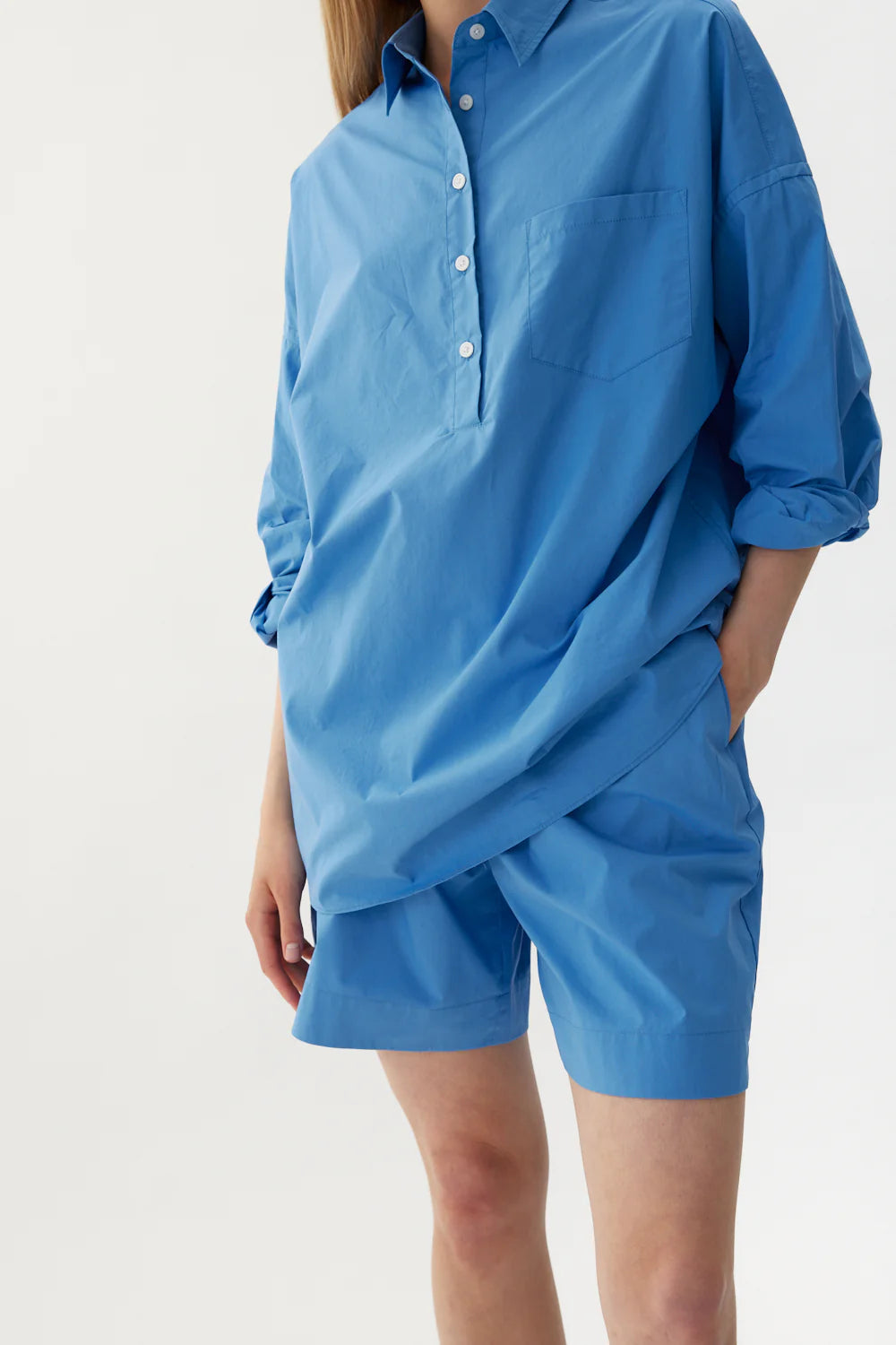 SIZE SMALL The Chiara Mid Length Short in Ink Blue