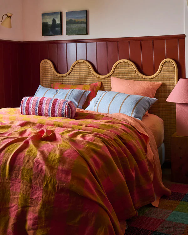 Como Stripe Linen Pillow Case Set