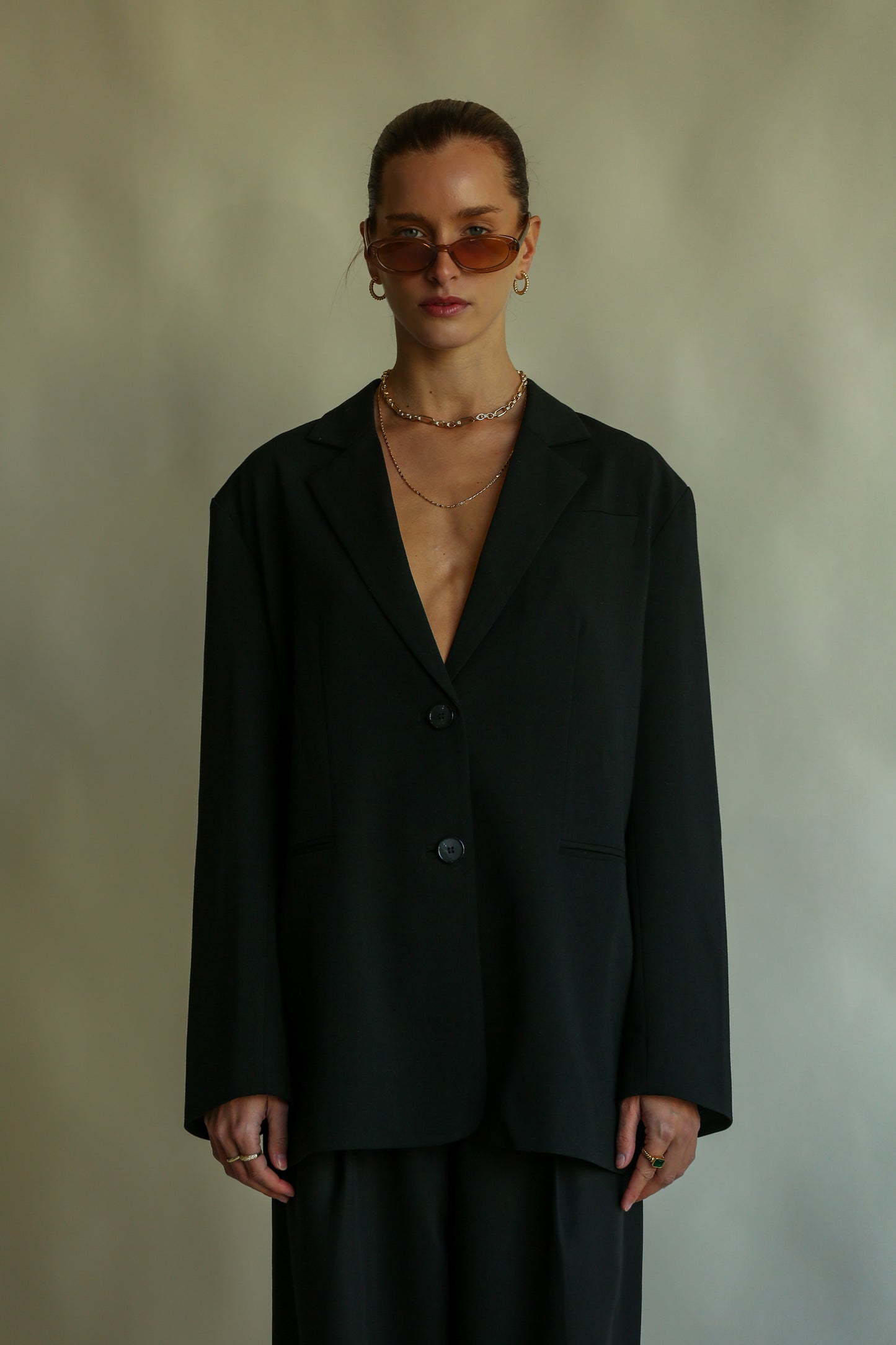 Oversized Blazer in Noir