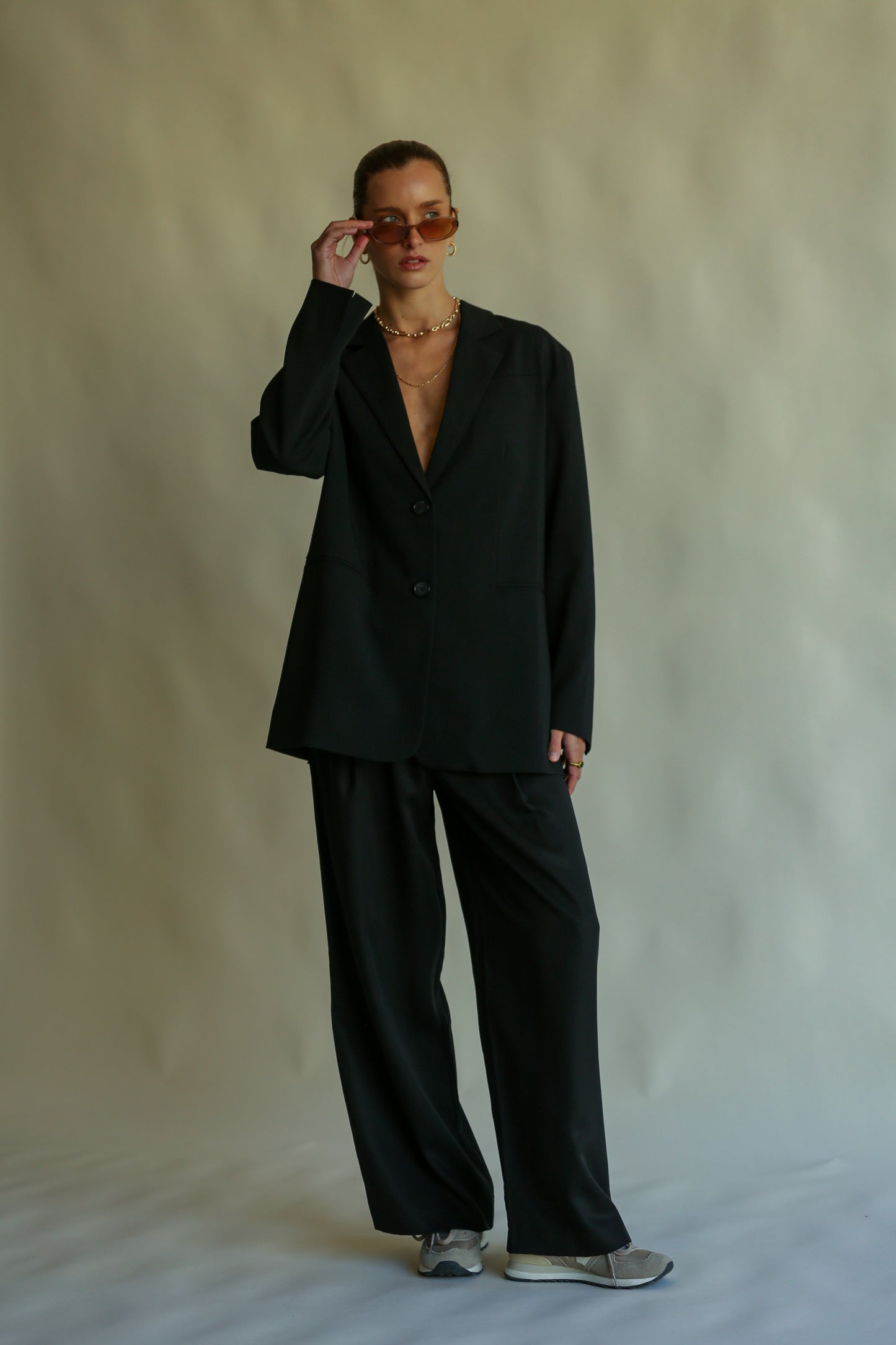 Oversized Blazer in Noir