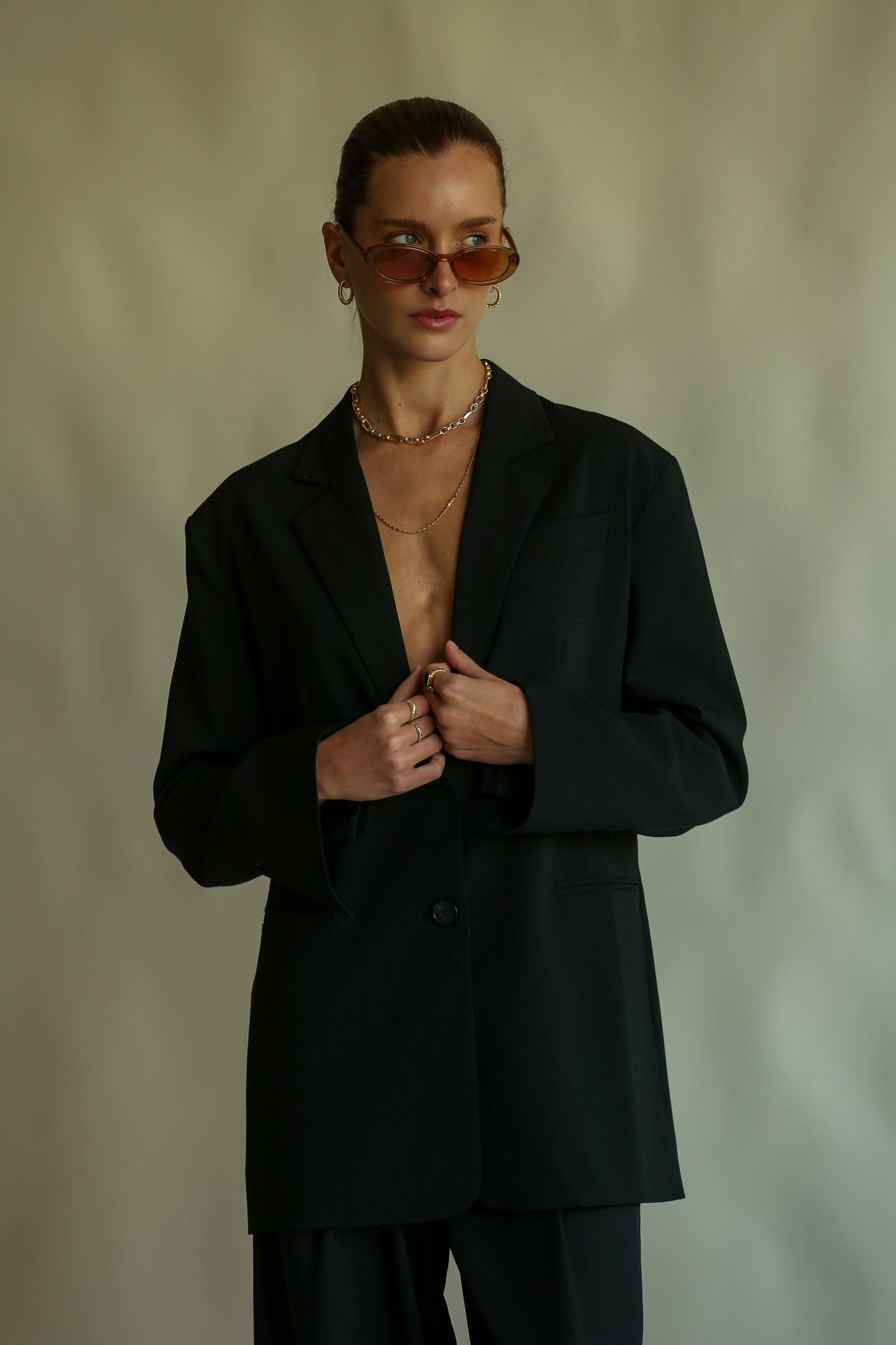 Oversized Blazer in Noir