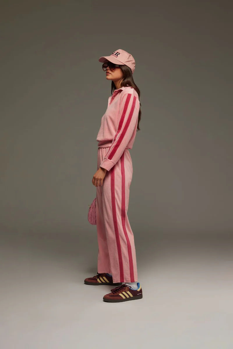 Mara Velour Pant in Blush