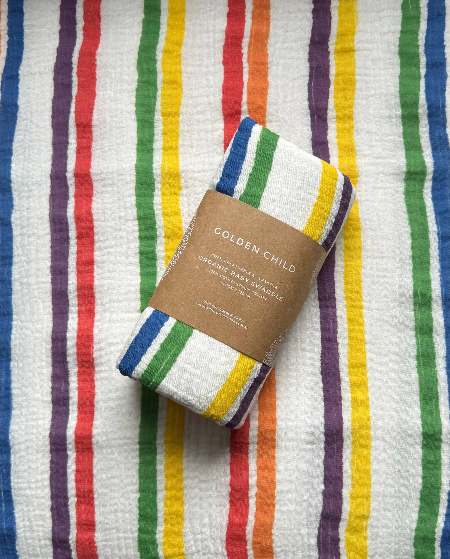 The Primary Colours Organic Baby Swaddle - kaleidoscope