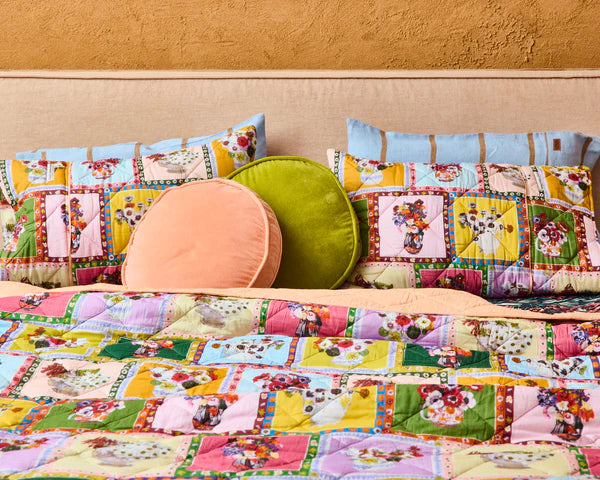 Kip & Co x Margaret Preston Margaret's Vase Organic Cotton Quilted Bedspread