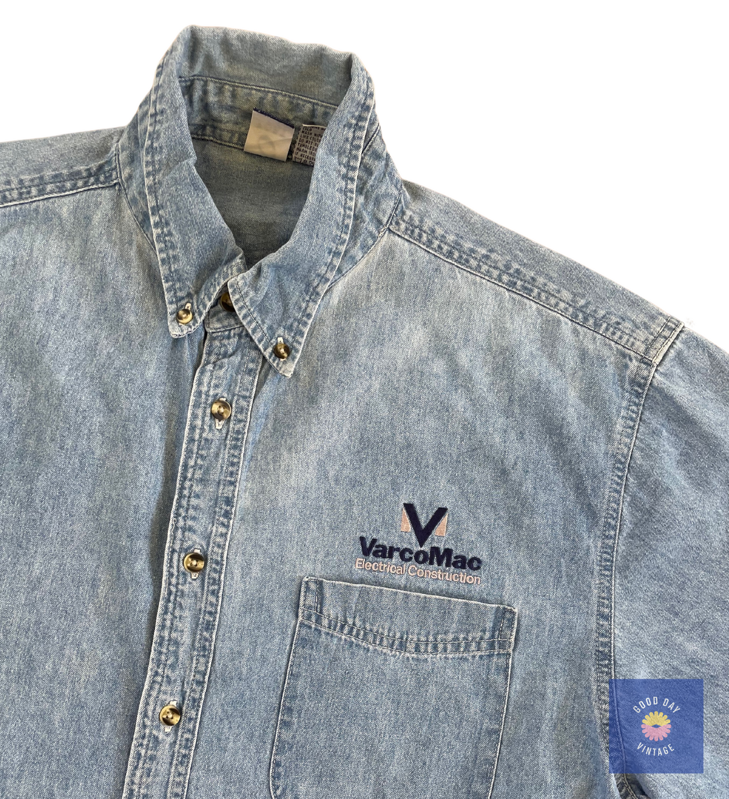 Vintage Denim Shirt Port & Company/Varco Mac