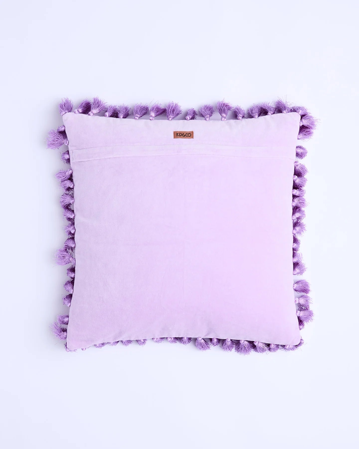 Lilac Velvet Tassel Cushion