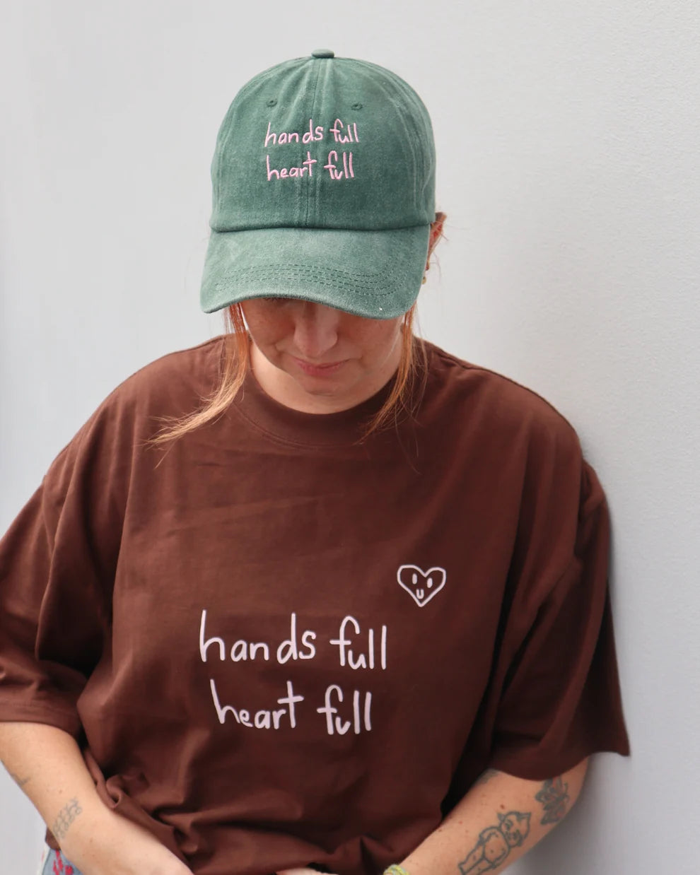 Hands Full Heart Full Adult Caps