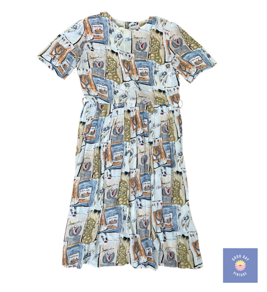 80's Drop Waist Shift Dress