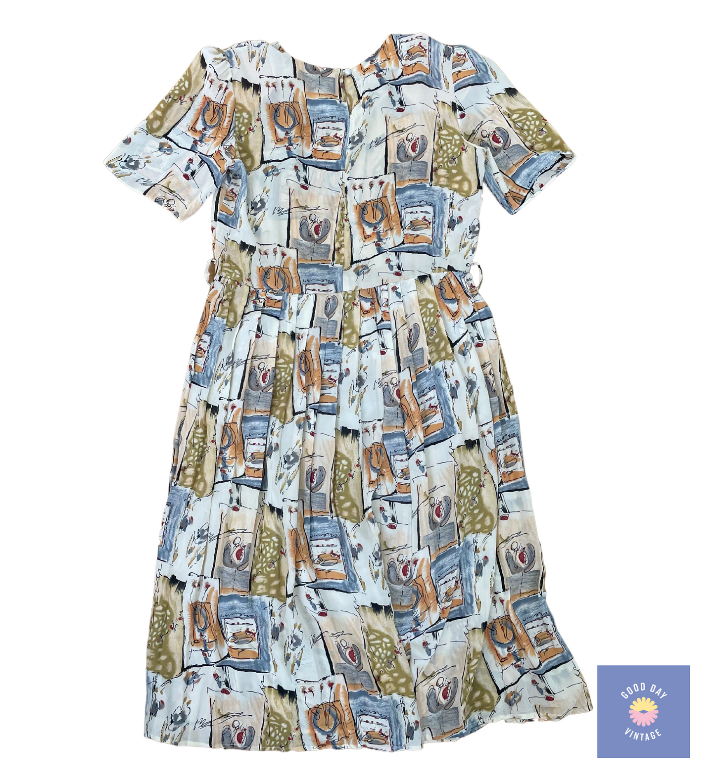 80's Drop Waist Shift Dress