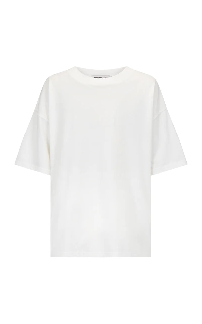 Santorini Oversized Tee in Warm White
