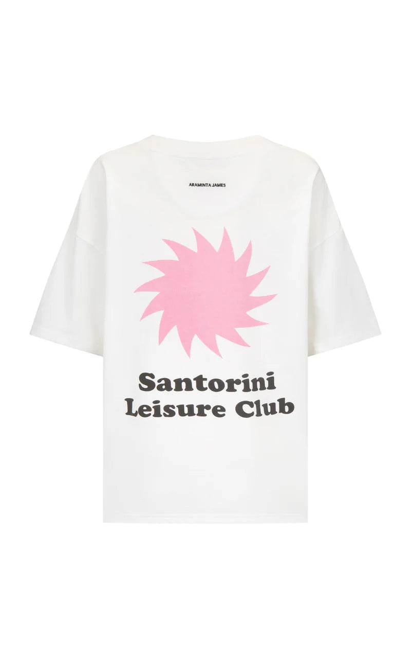 Santorini Oversized Tee in Warm White