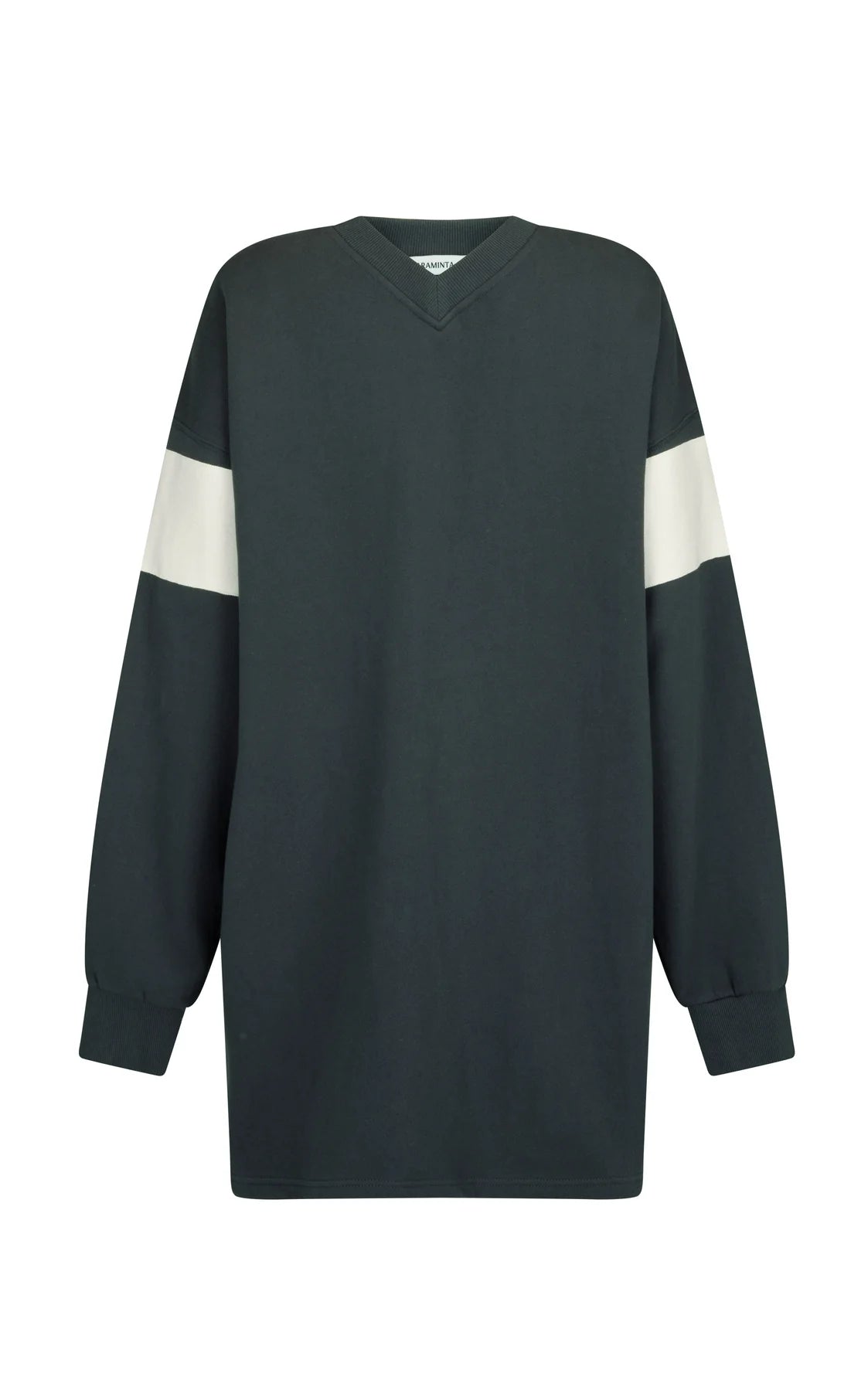94 V Neck Sweater Dress in Noir