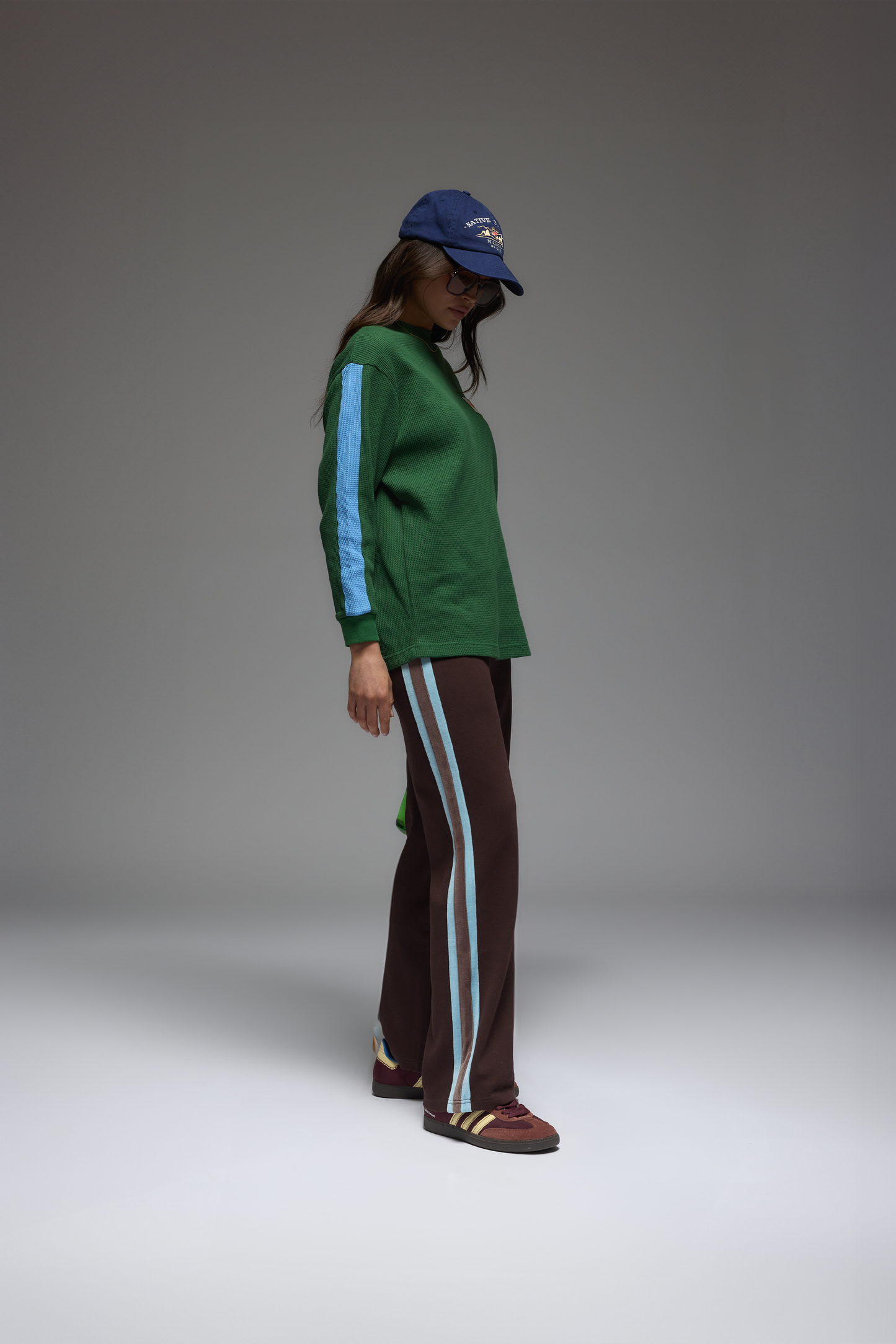 GT Long Sleeve Waffle Top in Forrest