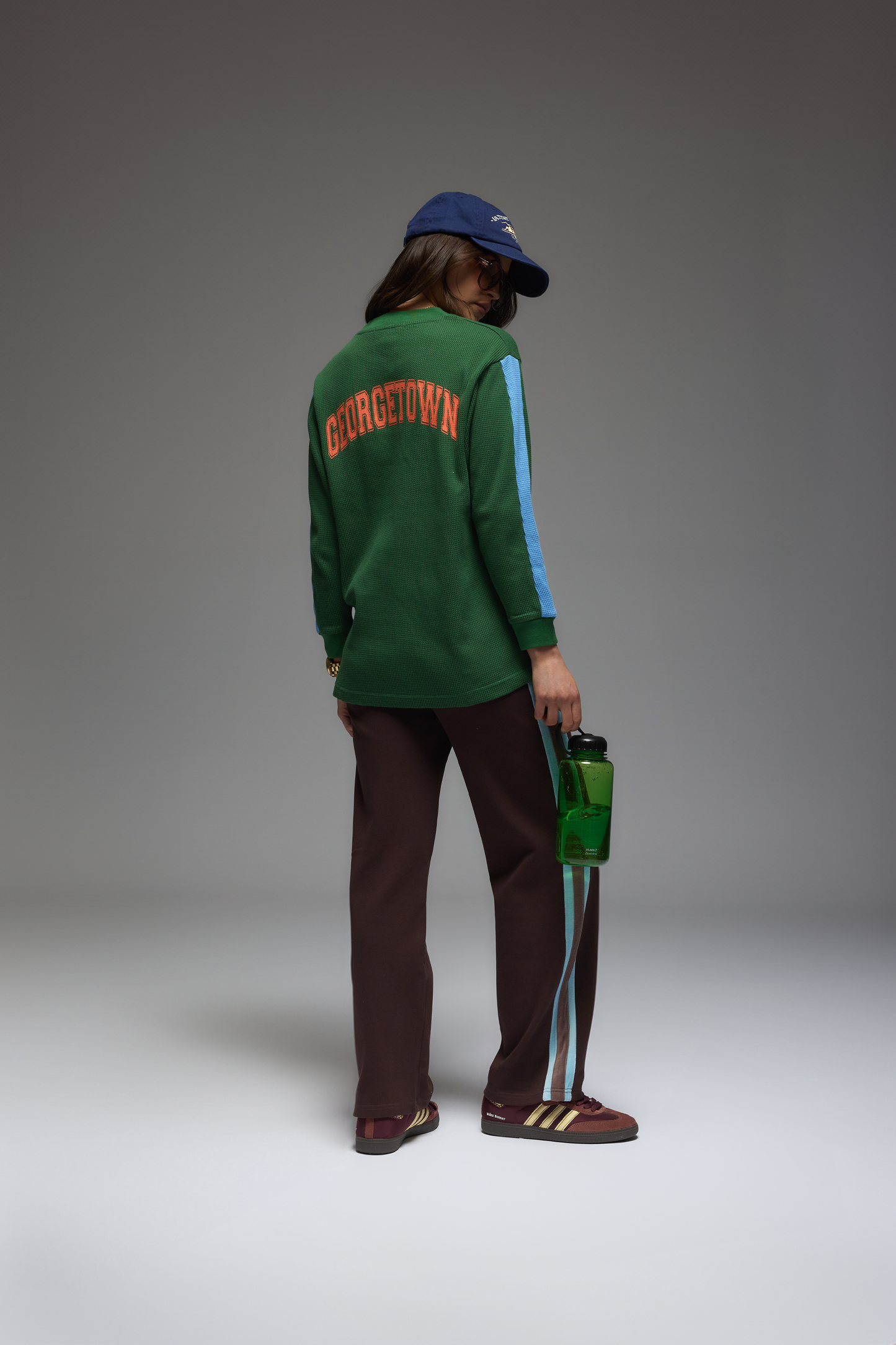 GT Long Sleeve Waffle Top in Forrest