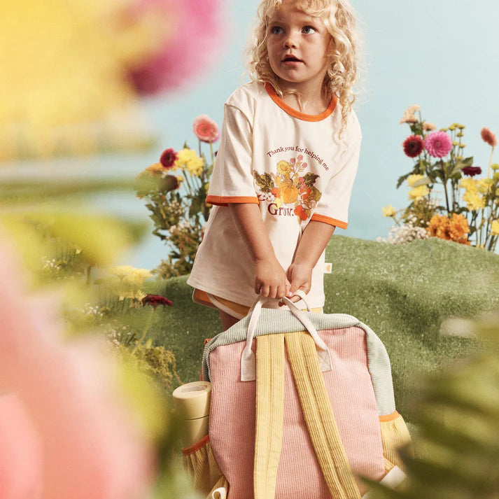 Corduroy Splice Eco Kids Backpack in Candy