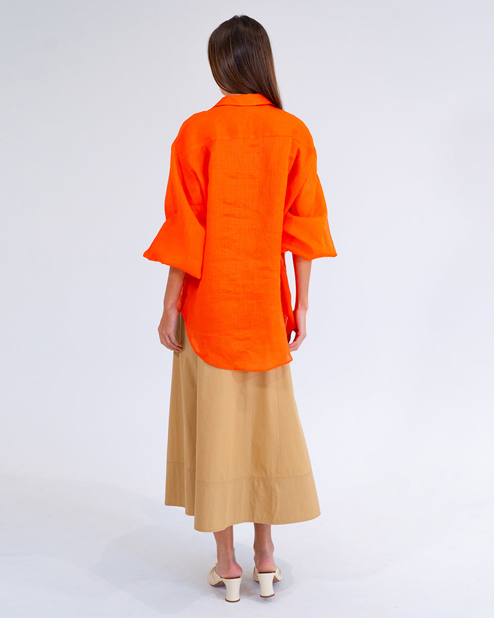 Bobbie Shirt in Tangerine