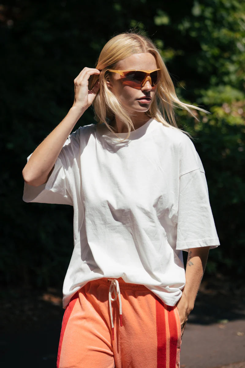 Santorini Oversized Tee in Warm White