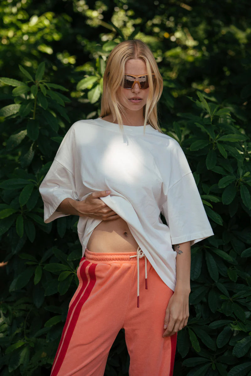 Santorini Oversized Tee in Warm White