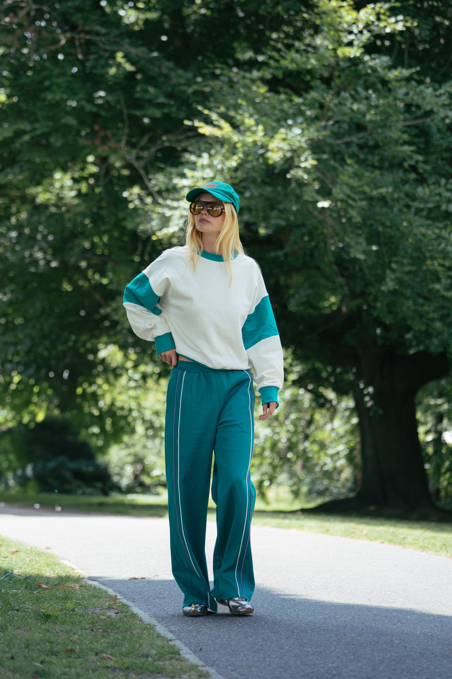 Grace Trackpant in Ocean Green