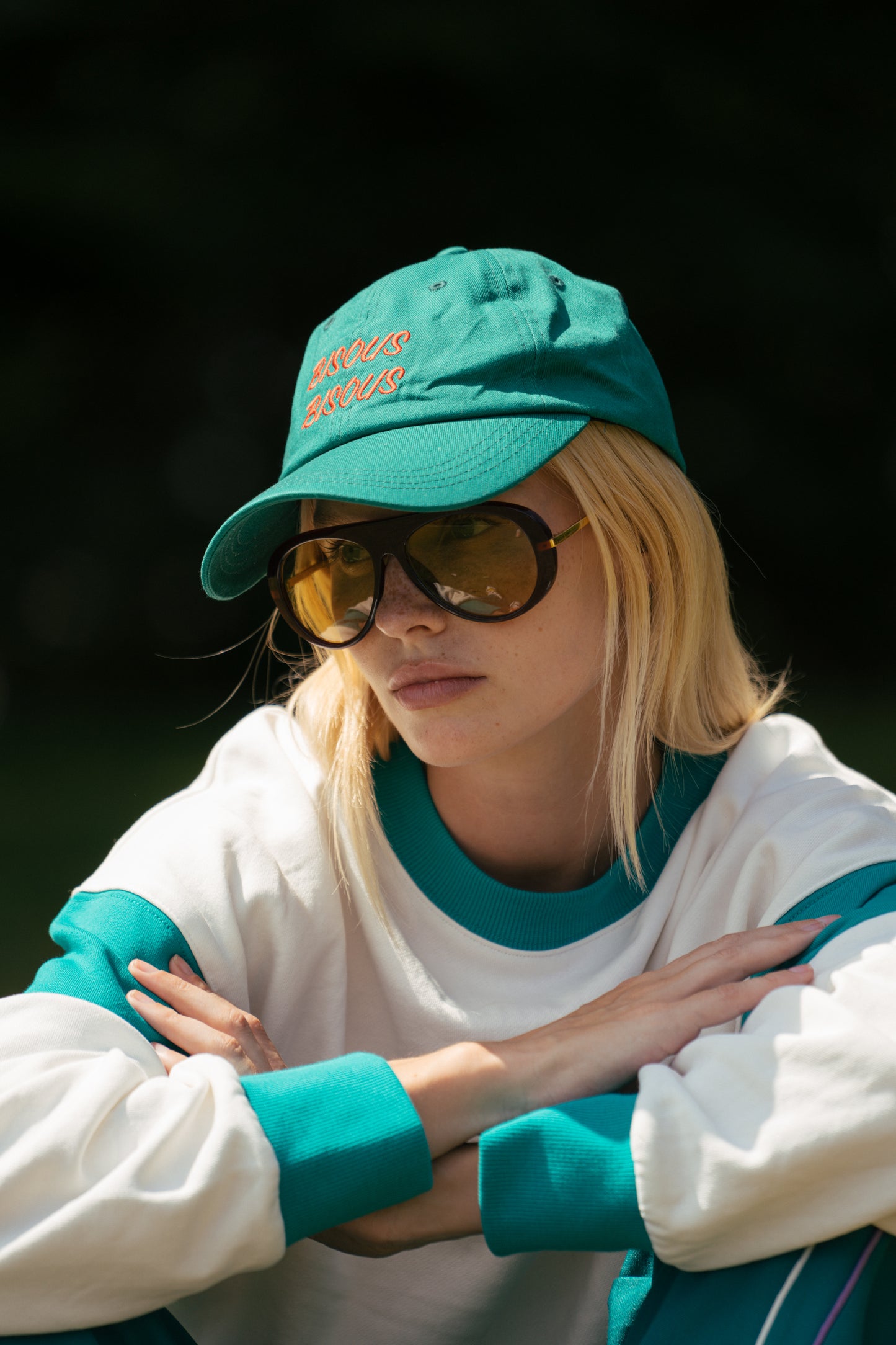 Bisous Cap in Ocean Green