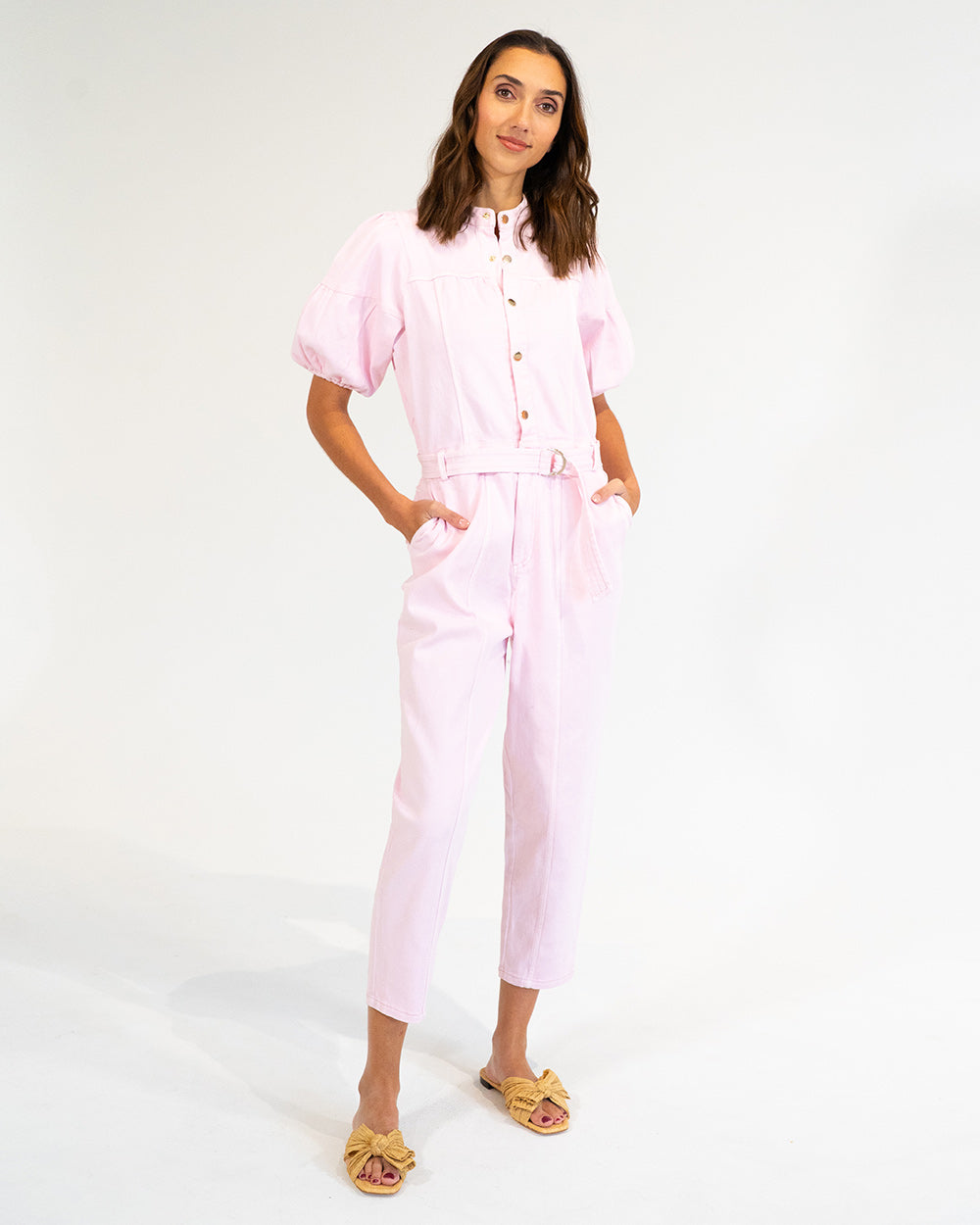 Darcy Playsuit in Blush Denim