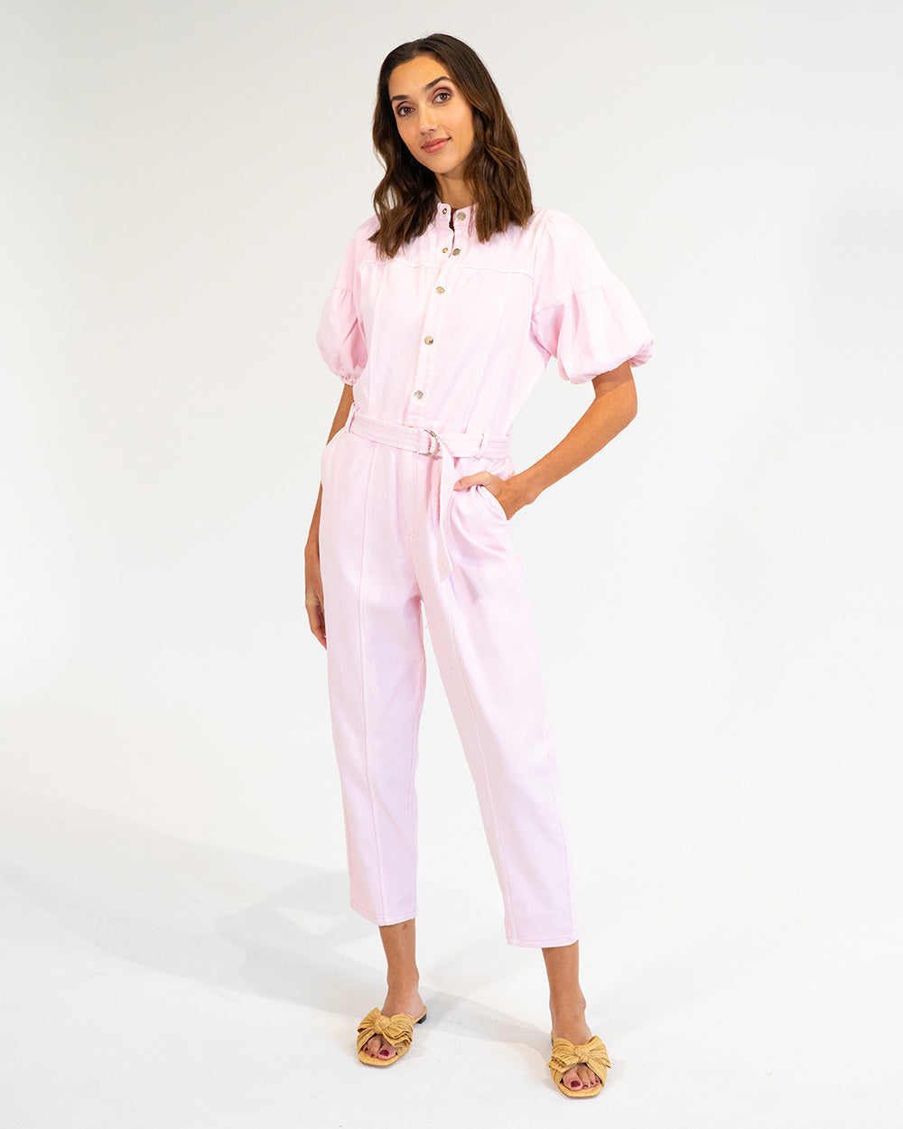 Darcy Playsuit in Blush Denim