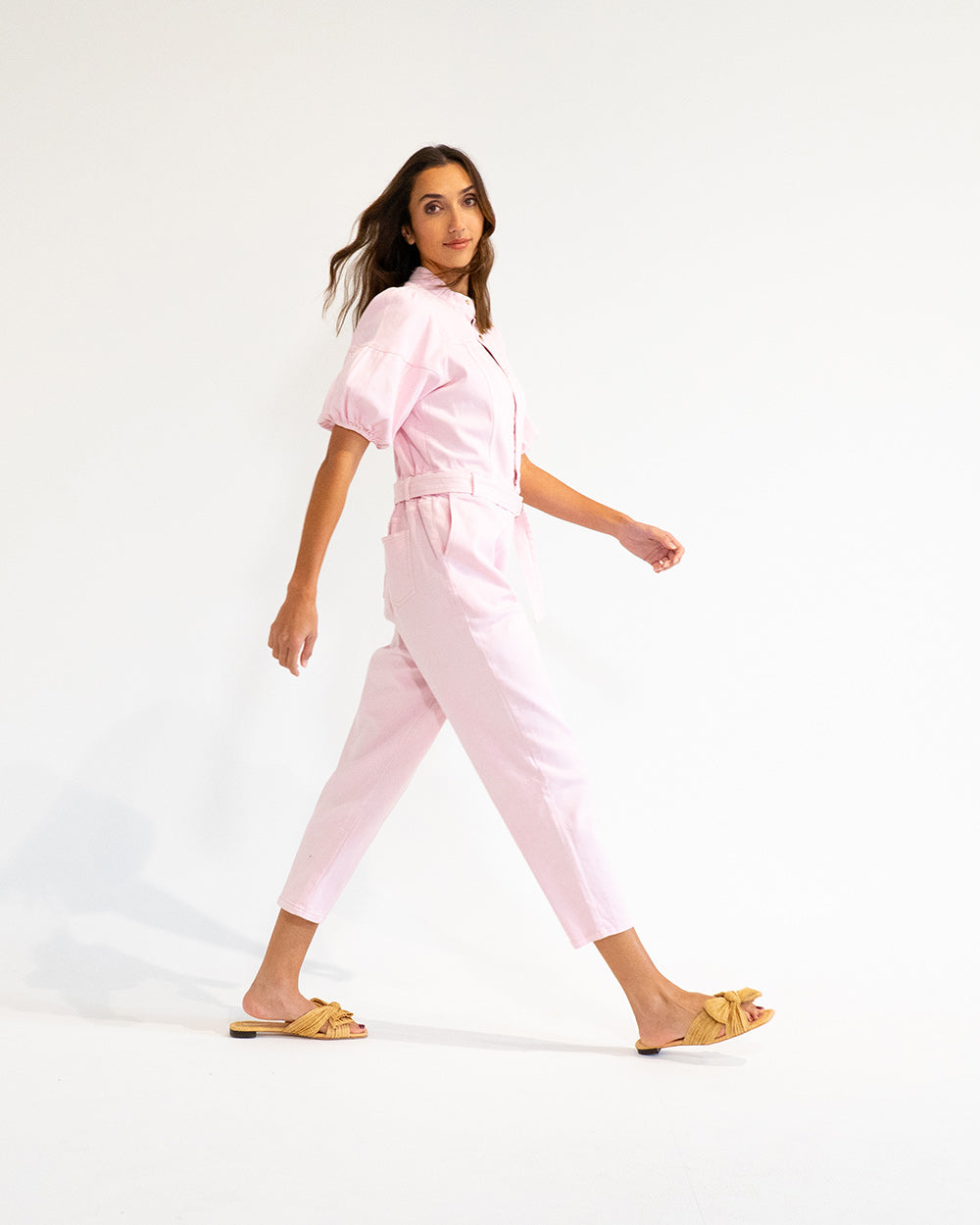 Darcy Playsuit in Blush Denim