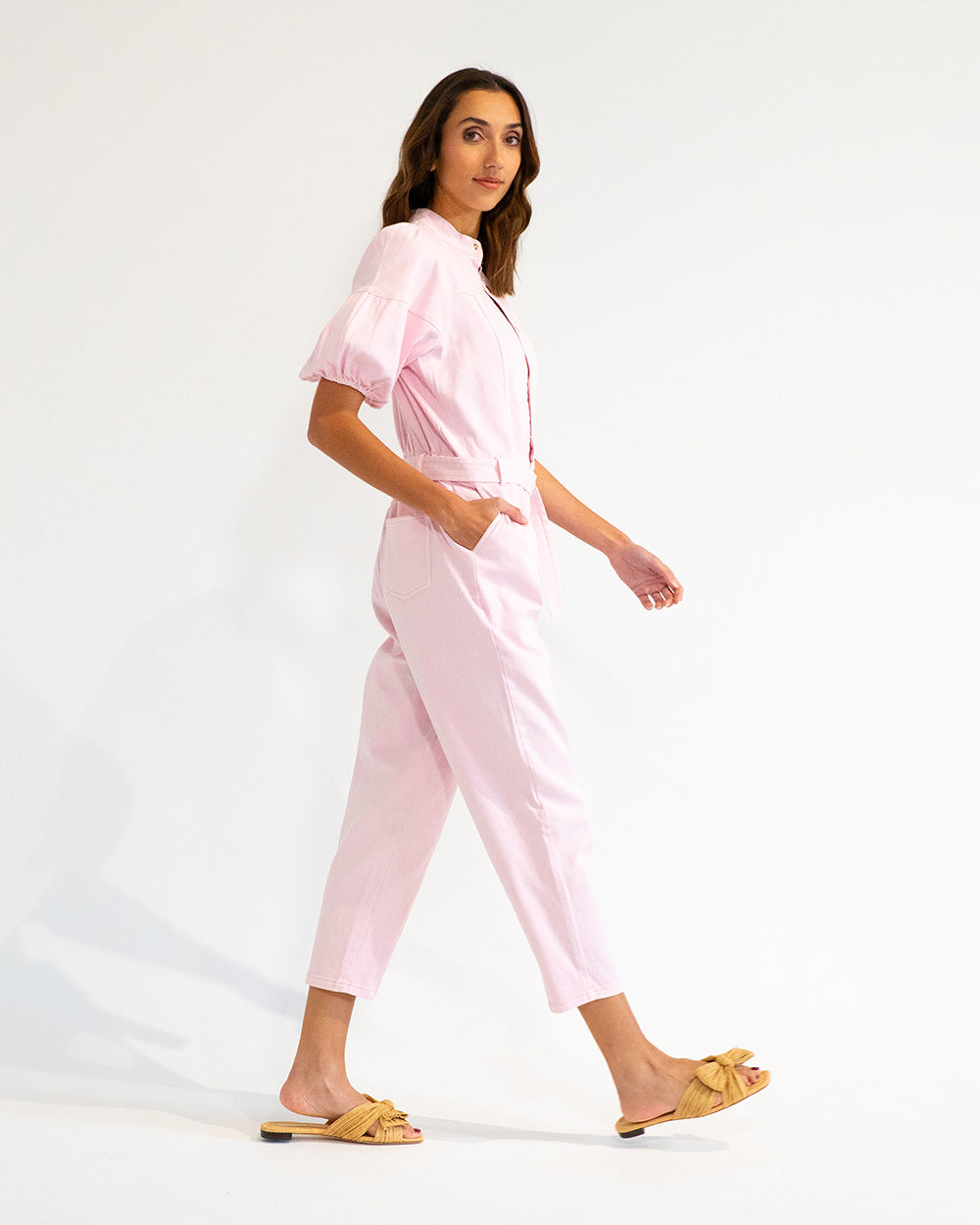 Darcy Playsuit in Blush Denim