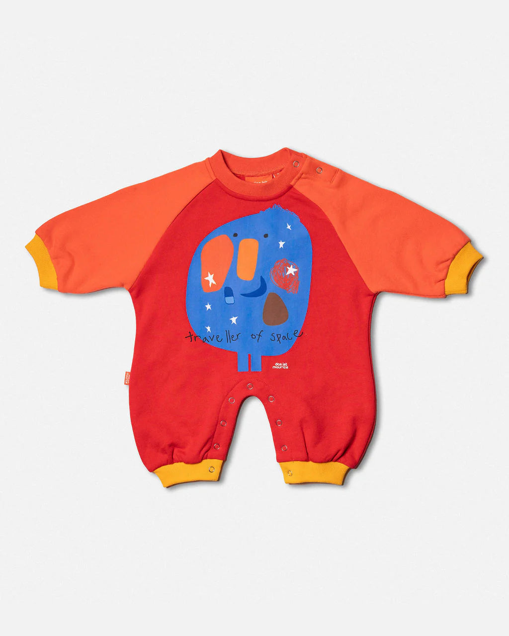 Red Space Man Romper