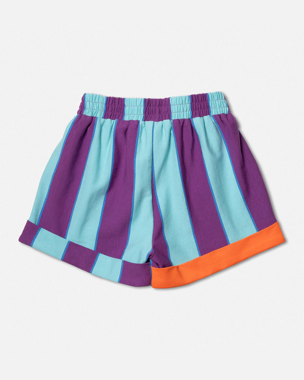 Shorts in Purple & Aqua Stripes