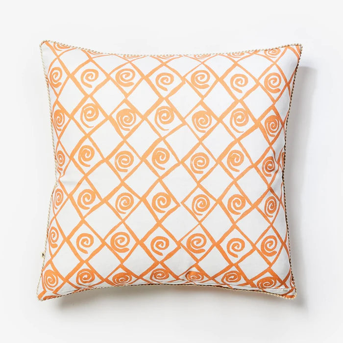 Waikiki Patchwork Cushion in Coral