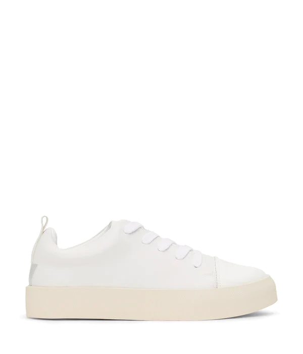 Marci Vegan Leather Sneakers with Silver Detail