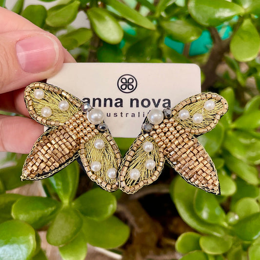 Beaded Bee Earrings