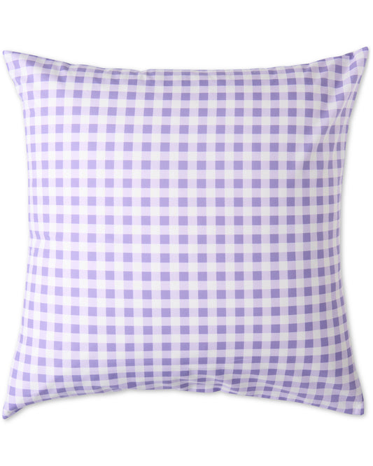 Lilac Gingham Organic Cotton Euro Pillowcases 2 Piece Set