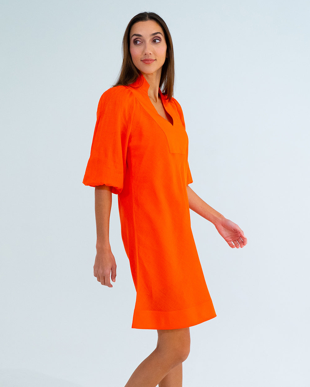 River Mini Dress in Tangerine