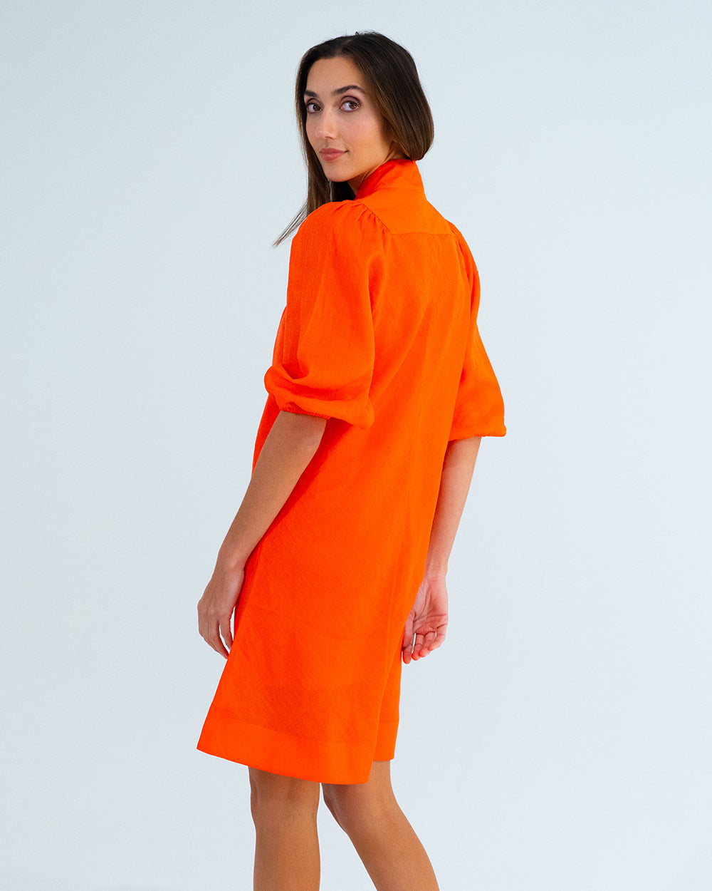 River Mini Dress in Tangerine