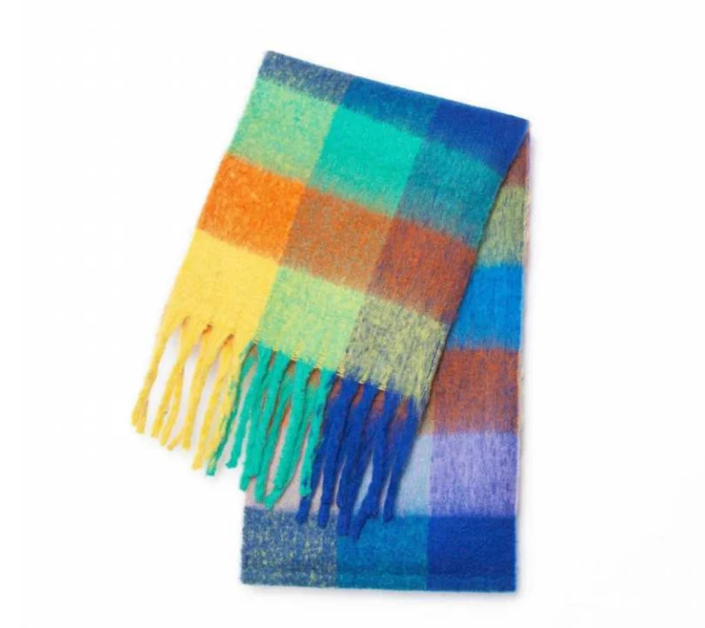 Aspen Scarf in Electric Blue Mix