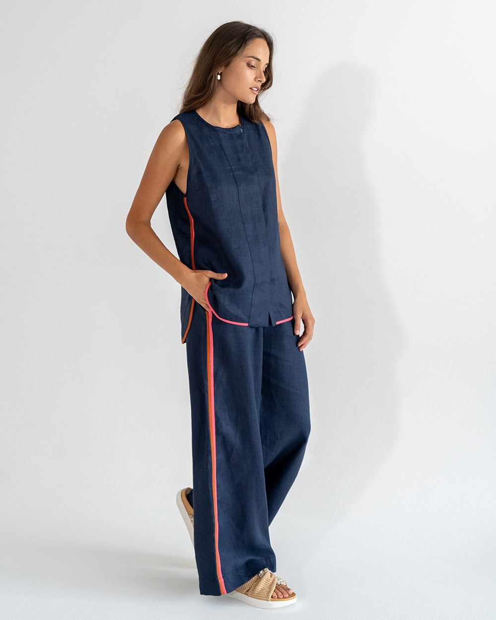 SIZE EXTRA SMALL St Mortiz Tank in Navy