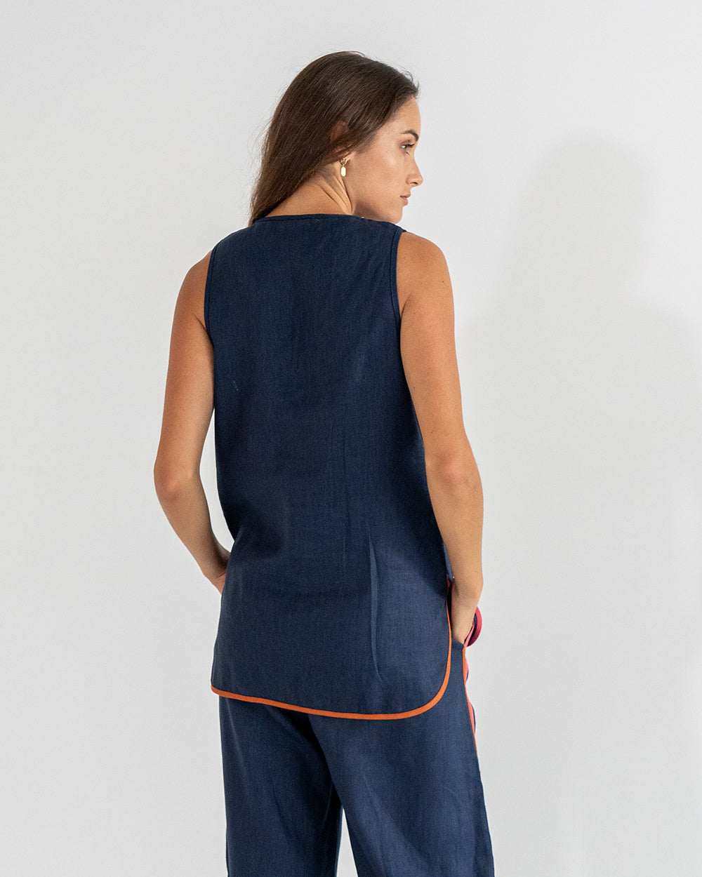 SIZE EXTRA SMALL St Mortiz Tank in Navy