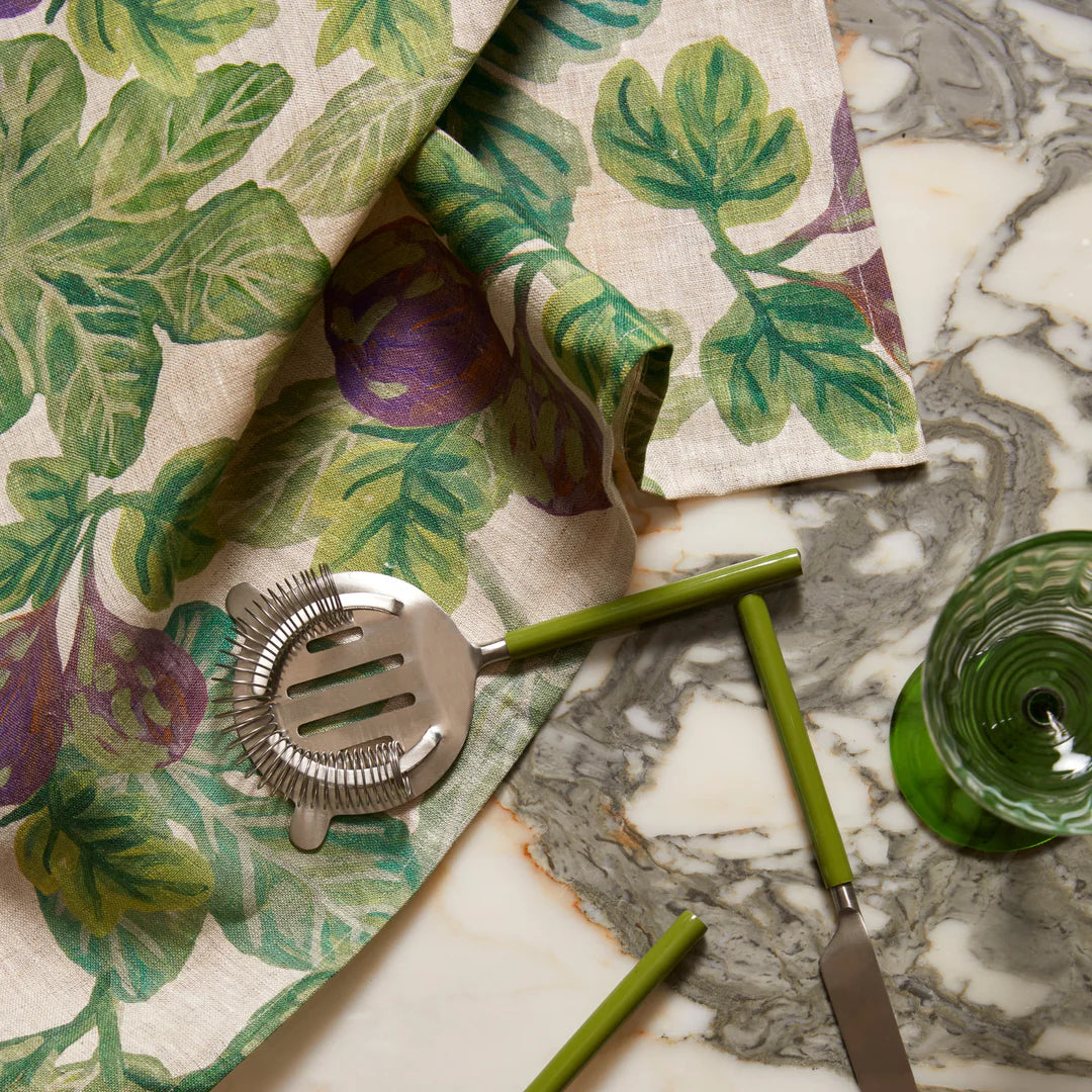 Figgy Green Tea Towel