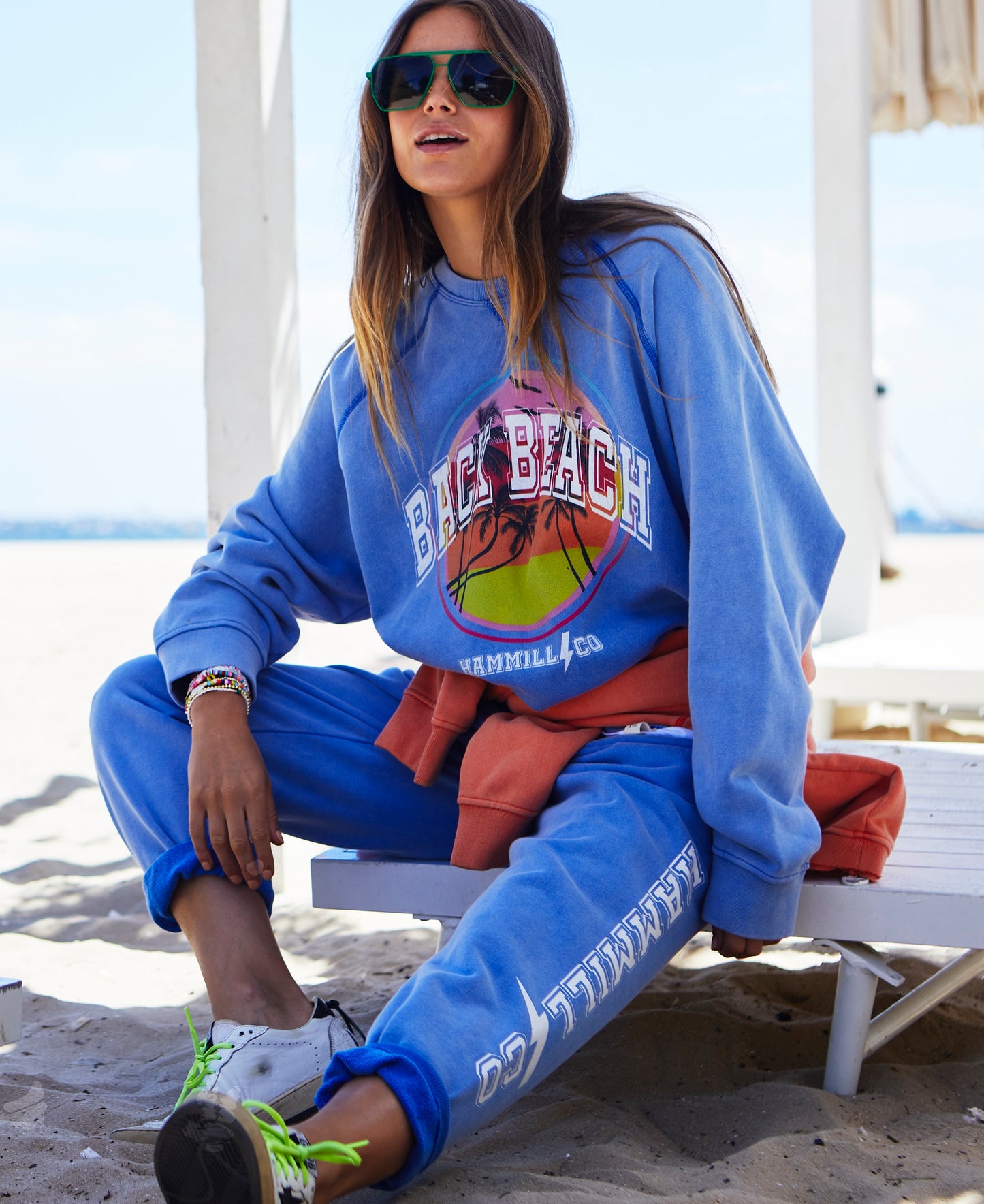 Vintage Track Pant in Faded Blue
