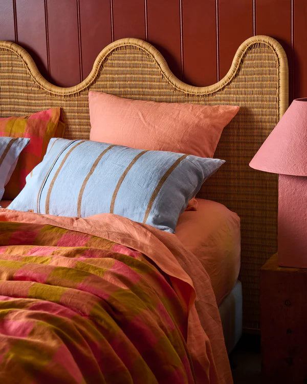 Como Stripe Linen Pillow Case Set