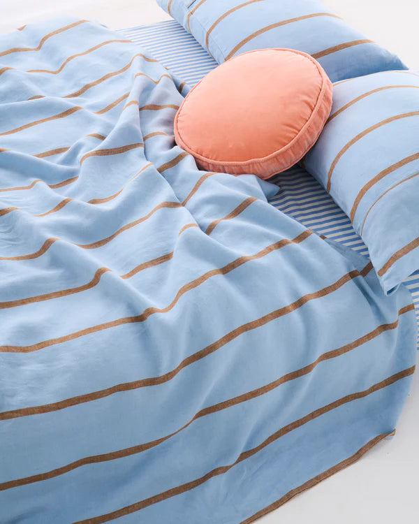 Como Stripe Linen Quilt Cover